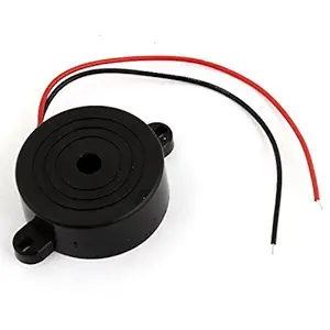 DC 3-24V Industrial Continuous Sound Electronic Buzzer Black