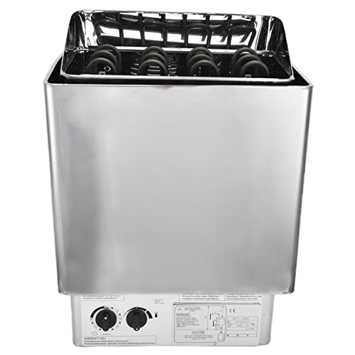 Yctze Calentador de Sauna Eléctrica 6kW, Acero Inoxidable