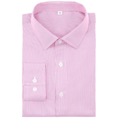 Men's Dress Shirts Long Sleeve Button Down Striped Shirt for Men Regular Fit Wrinkle Resistant Shirts 4X-Large 00110_pink