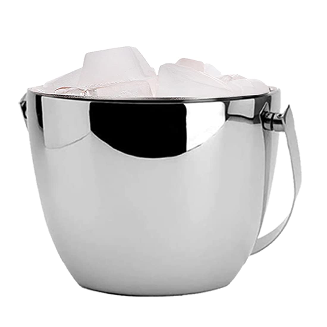FnS Apple Double Walled Insulated Stainless Steel Ice Bucket with Ice Tong | Ice Bucket for Home, Bar & Parties | Keeps Ice Cold Longer | Wine, Champagne & Beverage Cooler 1
