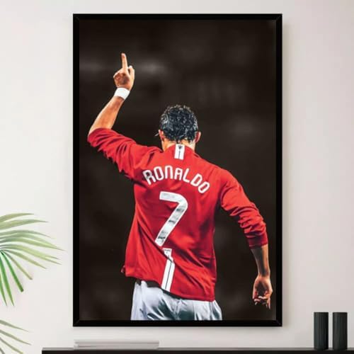 Genérico, Quadro Cristiano Ronaldo Gol 7 Utd Decorativo A4 23x33c...
