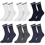 Iron Mountain 12 paires Taille Unique Chaussettes de Sport Classiques Confortables, Hommes 4 Couleurs Mélangées (6 11 / EU 39 45)