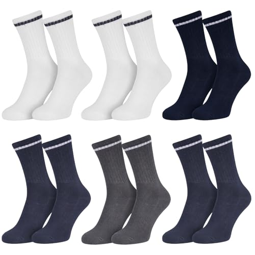 Image of Iron Mountain Men's Sports Socks 12 Pack – Soft Touch Cotton Blend Crew Socks, Breathable Multipack Training & Everyday Socks (One Size, UK 6-11 & EU 40-46)