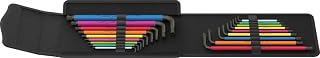 Wera Big Pack Multicolour Llaves acodadas de hexágono interior (métricas) / TORX® Set 1, 19 piezas