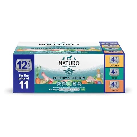 Naturo Grain-Free Adult Dog Food Tray 400g Cover