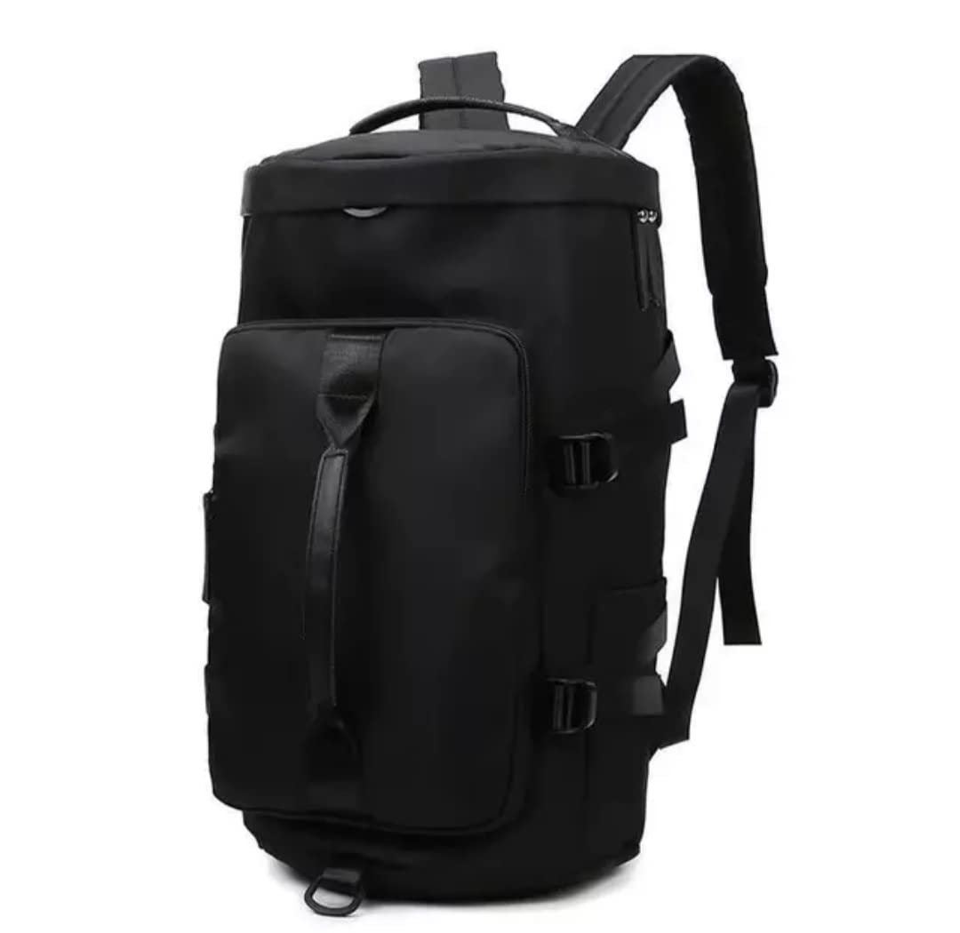 Gym Sports Bag Travel Duffel Tote Lightweight Backpack Carry on Luggage Bags with Shoes Compartment Adjustable Strap Yoga Swimming Waterproof Dance Bag Weekend Black-image-37