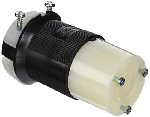 Holiday Deals 🛒 Hubbell HBL2323 Locking Connector, 20 amp, 250V, L6-20R, Black and White