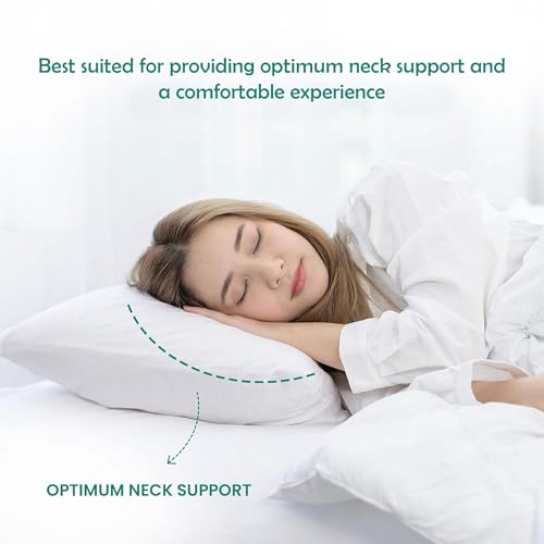 Image of MYTRIDENT Urban Comfort Pillows Set 100% Polyester | Pack of 2 Pillows | 40 Cms x 60 Cms| Fluffy | Bouncy | Washable | Poly-Filled Pillows | Vacuum Packed Pillows