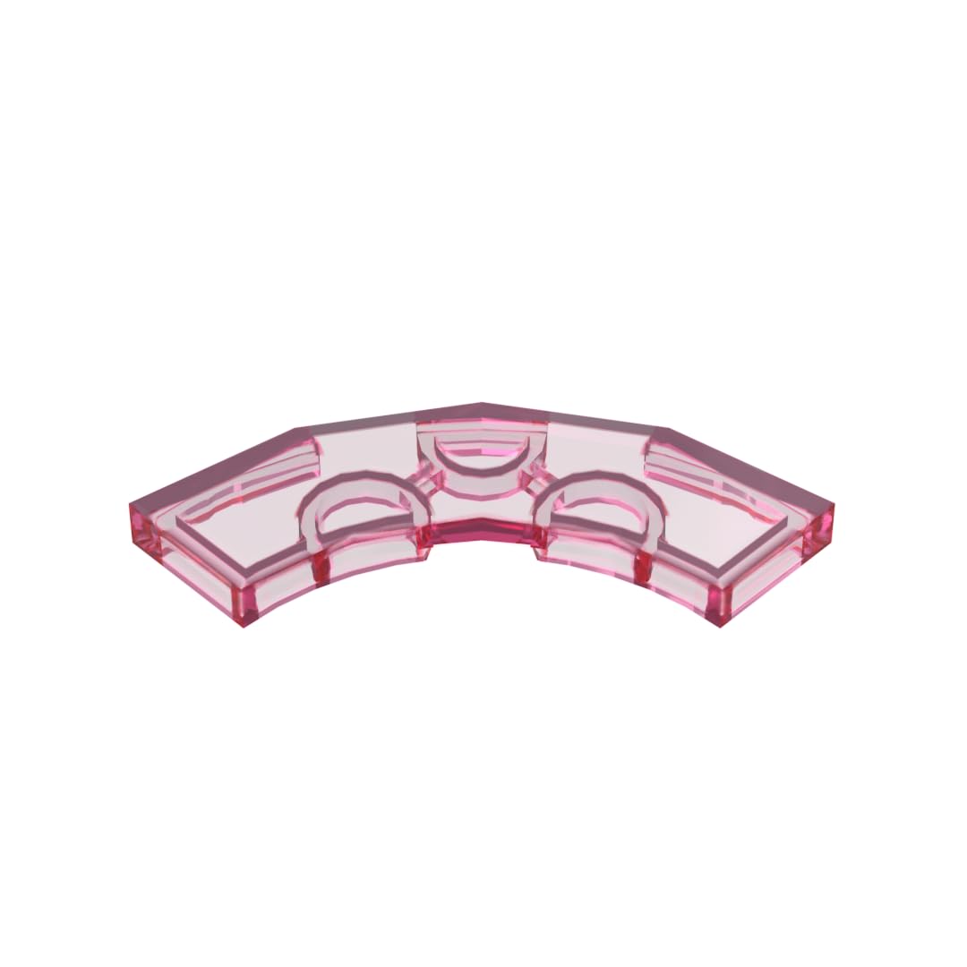 Circular Plate 3X3 Curved Light Panel 50PCS Compatible with Lego GDS-2182 Classic Bulk Toy MOC Color:Trans Dark Pink 113