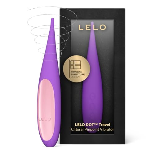 LELO DOT Travel Petit Vibromasseur Femme Stimulateur Clitoridien Doté de 8 Modes de Plaisir qui Effectue des Mouvements Oscillatoires En Huit Vibromasseurs Feminin, Purple