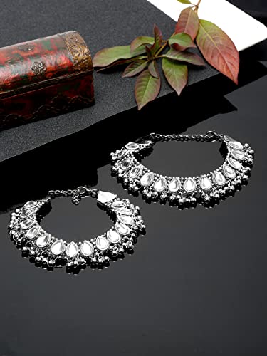 German Silver Plated Stylish Anklets for Women (Style 4)