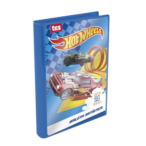 Maleta Artística Hot Wheels 24 Pecas