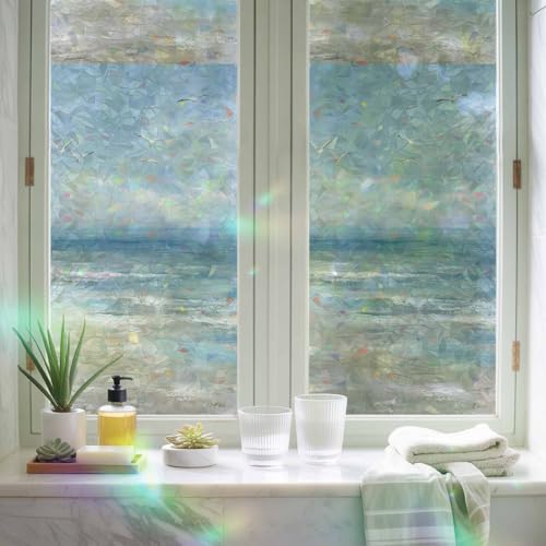 Vinilo para ventana efecto arcoíris con adhesivo estático 17.7 x 78.7 pulgadas miniatura 3