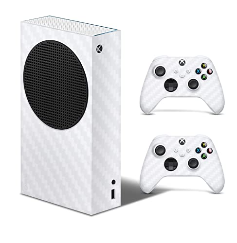 giZmoZ n gadgetZ GNG White Carbon Skins Compatible with Xbox Series S Console Decal Vinal Sticker + 2 Controller Set