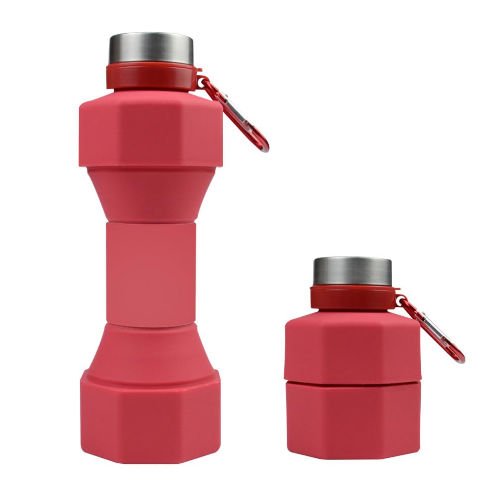 Foldable Water Bottle, 650ml Silicone Travel Bottle Folding Water Bottles
