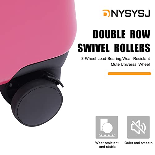 DNYSYSJ 20 Inch Children's Ride On Trolley Luggage-Fuchsia Portable Universal Wheel Luggage Carry On Luggage-Waterproof Unisex Travel Kids luggage kid suitcase rideable4