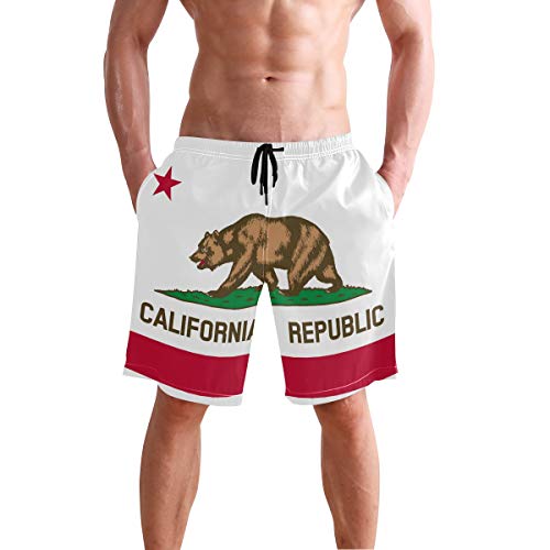 Men's Quick Dry Swim Trunks with Pockets Brazil Flag Beach Board Shorts Bathing Suits2