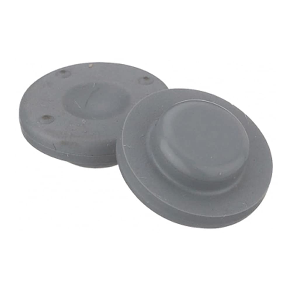 Wheaton 224100-072 Rubber 13mm Straight Plug Style Stopper, Gray Chlorobutyl-Isoprene Blend/40 PTFE Faced (Case of 1000)