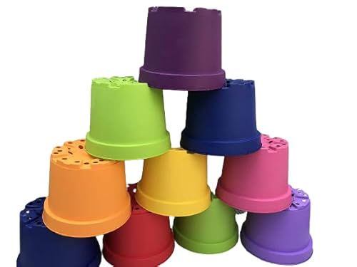 10 x 3L 3 Litre Coloured Flowerpots