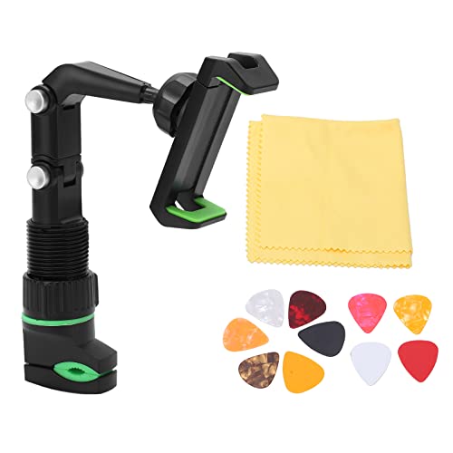 Aramox Support Telephone Guitare Clamp/Holder de Tête de Guitare Léger sur Le Support Téléphone Mount Ajustement d'angle Multifonctionnel et Accessoires pour Les Musiciens et éducateurs Comprend Choix