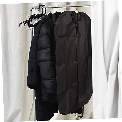Portable Folding Garment Bag Large Black Suit Dust Cover for Business Travel Household Clothes Protector Easy to Clean for Long Dresses Coats and Suits4