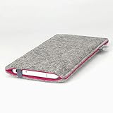 Stilbag Filztasche ‚FINN‘ für Apple iPhone 6 – Farbe: hellgrau/pink - 3
