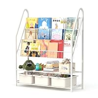 Garden 4 you Children's Bookshelf, 3 Tier Childrens Bookcase, Kids Bookshelf, Kids Storage Units, Toy Storage, Kids Shelves for Kids Room, Bedroom, Playroom, Nursery, Toddler Room (White)