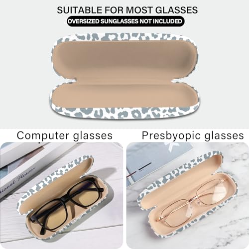 Image of Eyeglasses Case Hard Shell Protective Case for Glasses Eyeglass Box with Cleaning Cloth for Girls Women Cute Aesthetic