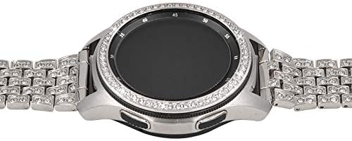 Greaciary Jewelry Bezel Compatible with Galaxy Watch 42mm,2 Pack Gear Sport Crystal Bling Diamond Adhesive Anti Scratch for Samsung Galaxy Watch 42mm Silver