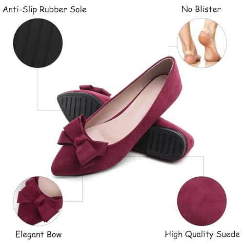 Image of SAILING LU Women's Bow-Knot Pointed Toe Ballet Flats