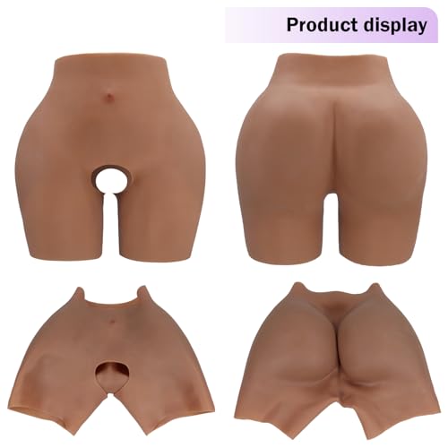 Women's Silicone Buttocks Shapewear with Hip Enhancer - Silicone Hips and Buttocks, Warm Brown (M/L/XL)2