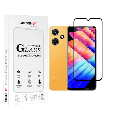 Image of ScreenUp Tempered Glass For Infinix Hot 30i - Ultra Clear, 9H Scratch Resistant, Full Coverage, Easy Install Screen Protector