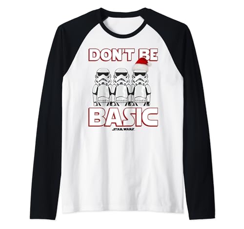Tee-shirt baseball Star Wars Holiday Troopers raglan pour Noël
