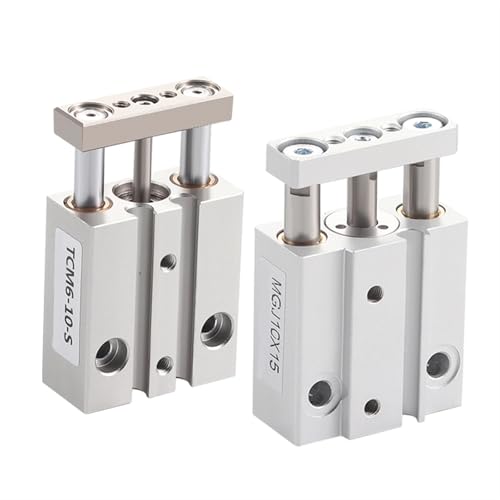 Vérin pneumatique miniature double tige MGJ TCM10x30-S avec guidage intégré