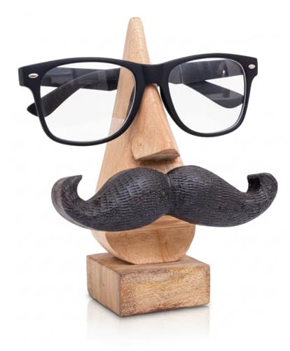 Product Image of the ARTISENIA Christmas Gifts Wooden Moustache Eyeglass Spectacle Holder Handmade Display Stand for Office Desk Home Decor