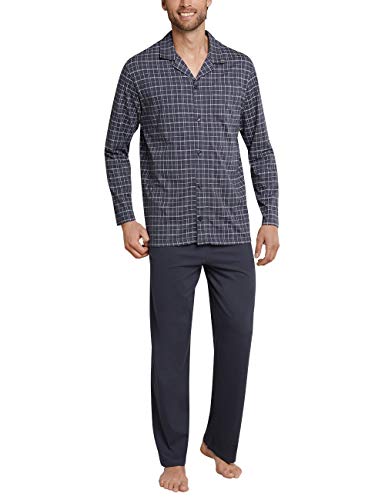 Schiesser Herren Pyjama Lang' Zweiteiliger Schlafanzug, Grau (Anthrazit...