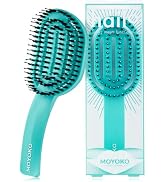 MOYOKO Detangler Brush for Curly Hair, Thick, Straight Hair - Ergonomic Curved Detangling Hair Br...
