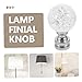 DOITOOL 2pcs Decorative Lamp Finial Knob Table Floor Lamp Finial Caps Easy Installation Unique Design Home Decor Accent