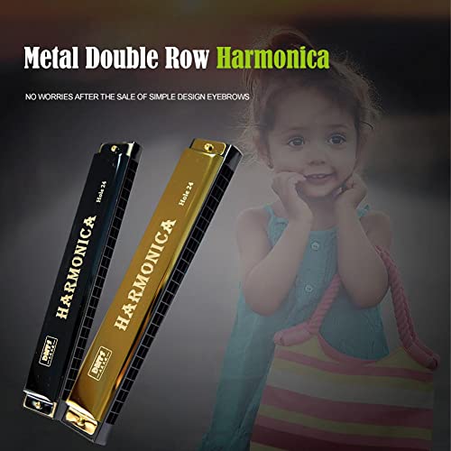 DHliIQQ Harmonica trémolo Blues à 24 trous avec touches en Do pour débutants - Les Beatles, Paul McCartney, John Lennon, RIngo Starr, George Harrison DHliIQQ Harmonica trémolo Blues à 24 trous avec touches en Do pour débutants – Image 5