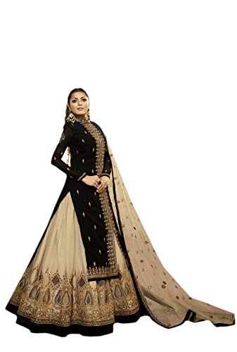 Fabzara Womens Black Color Embrodery Sharara Suit (FZ_LT_45008_BLACK)