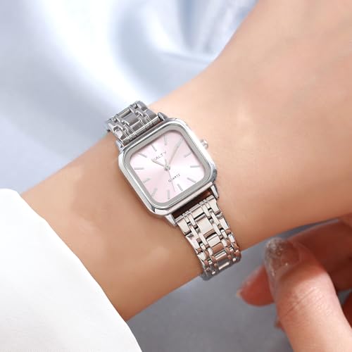 SALTY Analog Watches for Women & Girls, Silver Silver::Pink - Image 3
