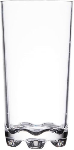 Miniatura 2 de Vaso clásico de policarbonato de 12 onzas con base pesada con pies, color transparente - Vaso de vidrio alto transparente Highball Vaso de vidrio