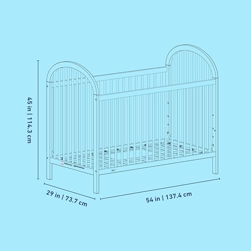 Image of Graco Olivia 3-in-1 Convertible Crib - GREENGUARD Gold Certified, 100% Solid Wood, Fits Standard Baby Crib Mattress, Converts to Toddler Bed and Daybed, 4 Adjustable Mattress Heights (Taupe)