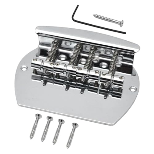 ifundom 4-string Bass Bridge Tailpiece Replacement Metal Guitar Tailpiece Guitar Drawing String Board