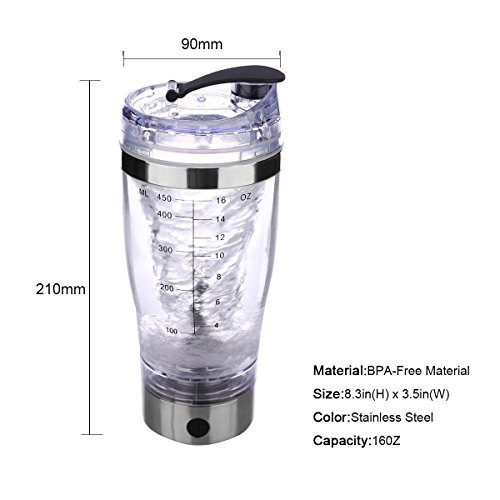 Shaker protéines à vortex électrique ELECTRO-WEIDEWORLD pour jus et café - 7