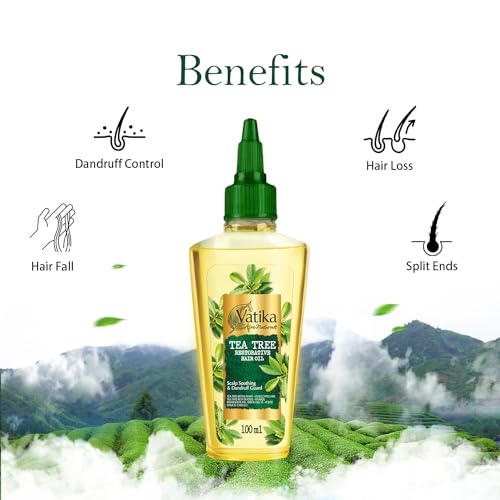 Vatika Afro Naturals Tea Tree Hair Oil - 100 ml | Restorative Hair Oil With Nourishing Blend | For Soothing Scalp & Protect Against Dandruff - Image 4