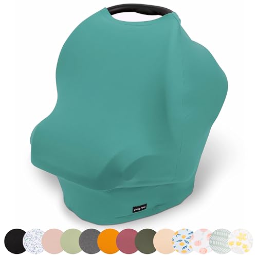Image of Simka Rose Car Seat Cover for Babies - Multipurpose, Breathable Nursing Cover and Baby Car Seat Canopy - 360 Coverage - Breastfeeding Privacy, Shopping Cart and High Chair Cover - Newborn Essential