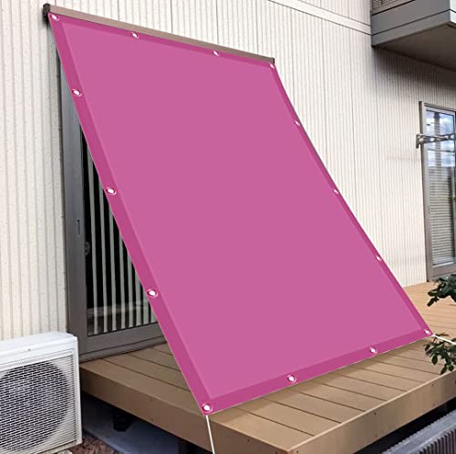 Sunscreen Awning Canopy 4 x 10 m Canopy 98% Uv Block Water Resistant Awning Sail Shade Canopy with Ropes and Eyelet for Garden/Yard/Terrace/Balcony, Purple