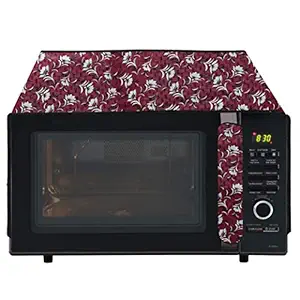 Wings Star Oven Top Cover for IFB 30 L Convection Microwave Oven 30FRC2 Floral Pattern (Multicolour) - Microwave Top Cover with 4 Utility Pockets and 1 Oven Handle Cover KUM48