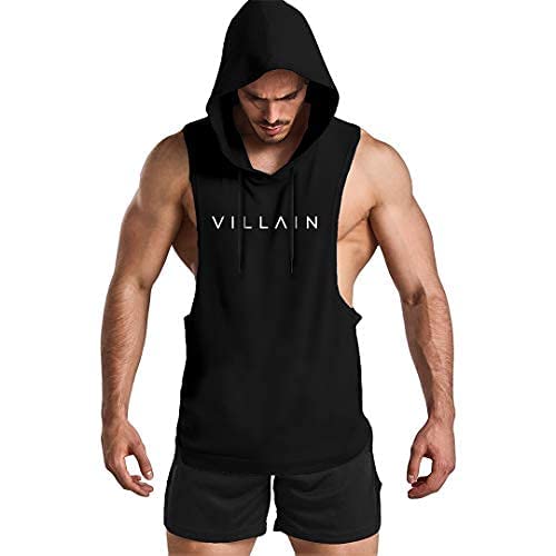VILLAINMen's Cotton Hooded Neck Hoodie